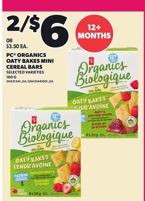 PC® ORGANICS OATY BAKES MINI CEREAL BARS from Your Independent Grocer