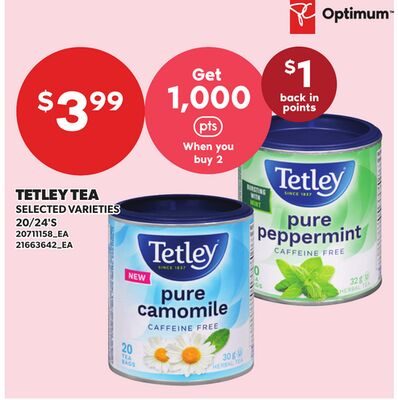 TETLEY TEA, 20/24'S from Zehrs