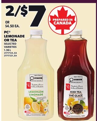 PC® LEMONADE OR TEA SELECTED from Your Independent Grocer
