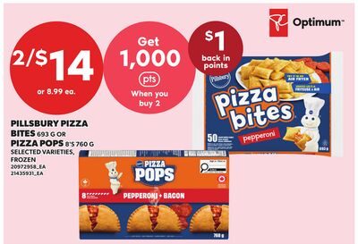 PILLSBURY PIZZA BITES OR PIZZA POPS 8'S from Your Independent Grocer